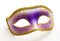 Purple carnival mask isolated