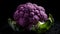 purple Cauliflower seamless background splash in water generative AI