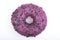 purple chocolate donut with chocolate crumbles, isolated