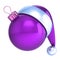 Purple Christmas ball Santa Claus hat decoration ornament