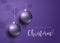 Purple Christmas baubles luxury greeting card