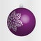 Purple Christmas bulb with silver snowflake