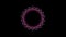 Purple circle abstract logo on black background video animation