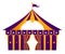 Purple circus tent