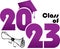 Purple Class of 2023 Creative Stylized Logo