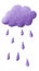 Purple cloud and purple rain