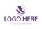 Purple Color Abstract Chart Shape Logo Design