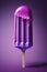 purple color ice cream melting image generative AI