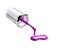 Purple color nail polish brush.