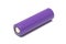 A purple colored cylindrical rechargeable lithium ion battery unit