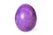 Purple colored easter egg, isolated on white