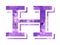 Purple colored letter h logo icon