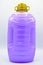 Purple colored plastic detergent bottle. Liquid soap. Cosmetic, container.