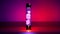 purple colorful lava lamp shining on the floor - object 3D illustration