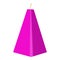 Purple conical candle icon, cartoon style