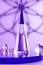 Purple Conical Glass Perfume Bottle - 3D Illustration Render