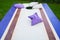 Purple Cornhole Bean Bag Toss Game