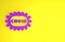 Purple Corona virus covid-19 icon isolated on yellow background. Bacteria and germs, cell cancer, microbe, fungi