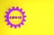 Purple Corona virus covid-19 icon isolated on yellow background. Bacteria and germs, cell cancer, microbe, fungi