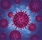 Purple covid 19 virus vector design