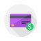 Purple Credit card, Finance, Business, Vector, Flat icon