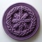 Purple Crochet Plaque With Braided Rope - Relief Sculpture By Petrina Hicks