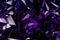 Purple crystal on black background. abtract background