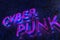 Purple cyber pank background