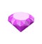 Purple Diamond Isolated on White Background