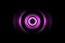 Purple digital sound wave or circle signal, abstract background