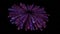 Purple Diwali Fireworks Explosions With Smoky And Shimmering Glitter Particles On Black Starry Sky