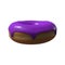 Purple Donut 3D Illustration