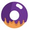 Purple donut, icon