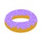 Purple donut vector illustration