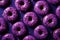 Purple donuts breakfast. Generate Ai