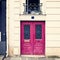 Purple door in Paris