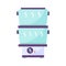 Purple double boiler Steamer flat icon illustration