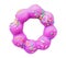 Purple doughnut sugar topping, colorful candy, snacks isolated white background.