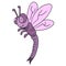 purple dragonfly flies doodle draw