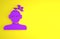 Purple Dreams icon isolated on yellow background. Sleep, rest, dream concept. Resting time and comfortable relaxation