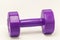 Purple dumbbells plastic