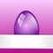 Purple easter egg card