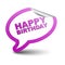 Purple element bubble happy birthday