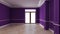 Purple empty interior with door