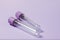 Purple empty vacuum blood collection tube test with EDTA as anticoagulant.