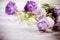 Purple eustoma flowers