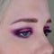 Purple Eye makeup on woman