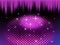 Purple Eye Shape Background Means Circles Ovals And Spikes
