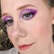 Purple Eyeshadow Makeup with Silver Gemstones