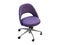 Purple fabric task chair with chromium base. 3d render